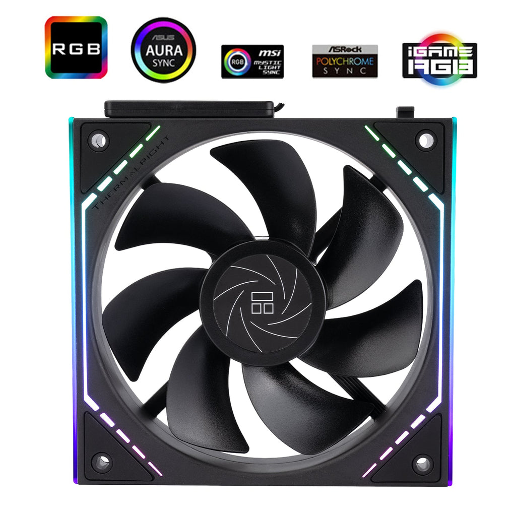Thermalright TL-M12QR Black A-RGB Reverse 120mm PWM Fan