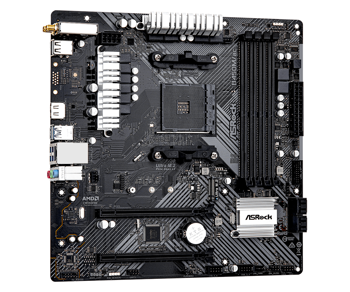 Asrock B450M/AC R2.0 Micro ATX AM4 Motherboard