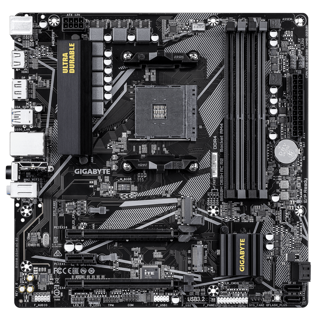 Gigabyte B550M DS3H AC R2 Micro-ATX AM4 Motherboard