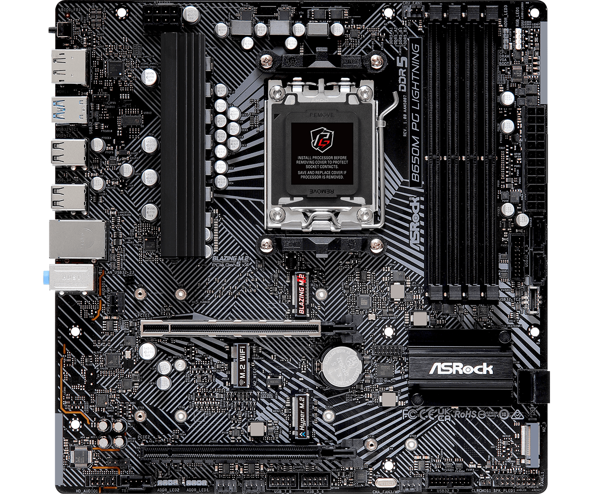 ASRock B650M PG Lightning mATX AM5 Motherboard