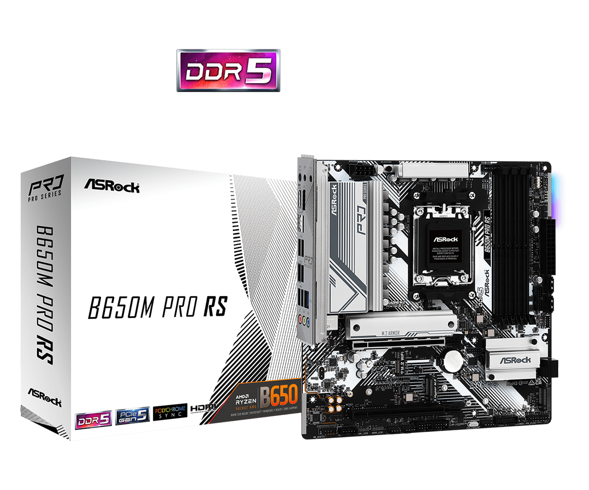 Asrock B650M PRO RS mATX AM5 Motherboard