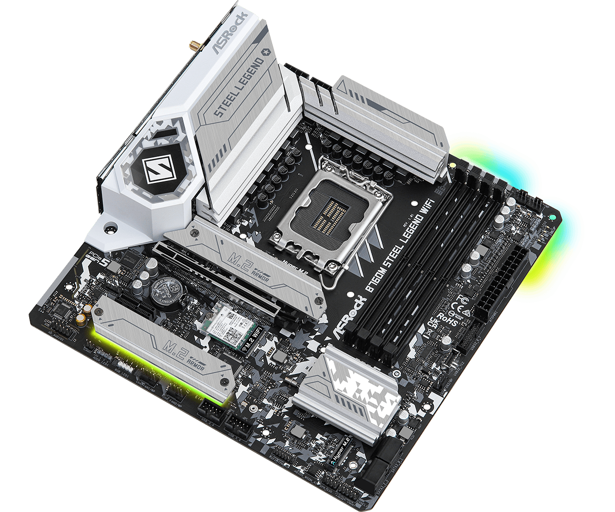 ASRock B760M Steel Legend WIFI DDR5 mATX LGA1700 Motherboard