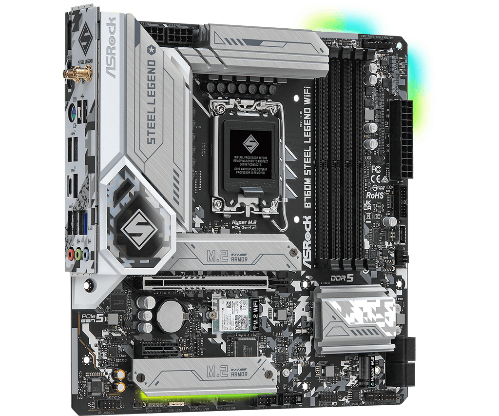 ASRock B760M Steel Legend WIFI DDR5 mATX LGA1700 Motherboard