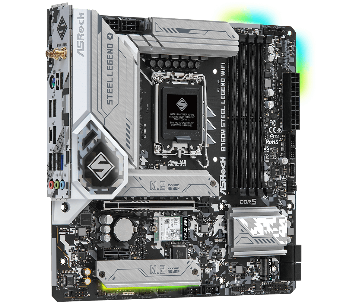 ASRock B760M Steel Legend WIFI DDR5 mATX LGA1700 Motherboard