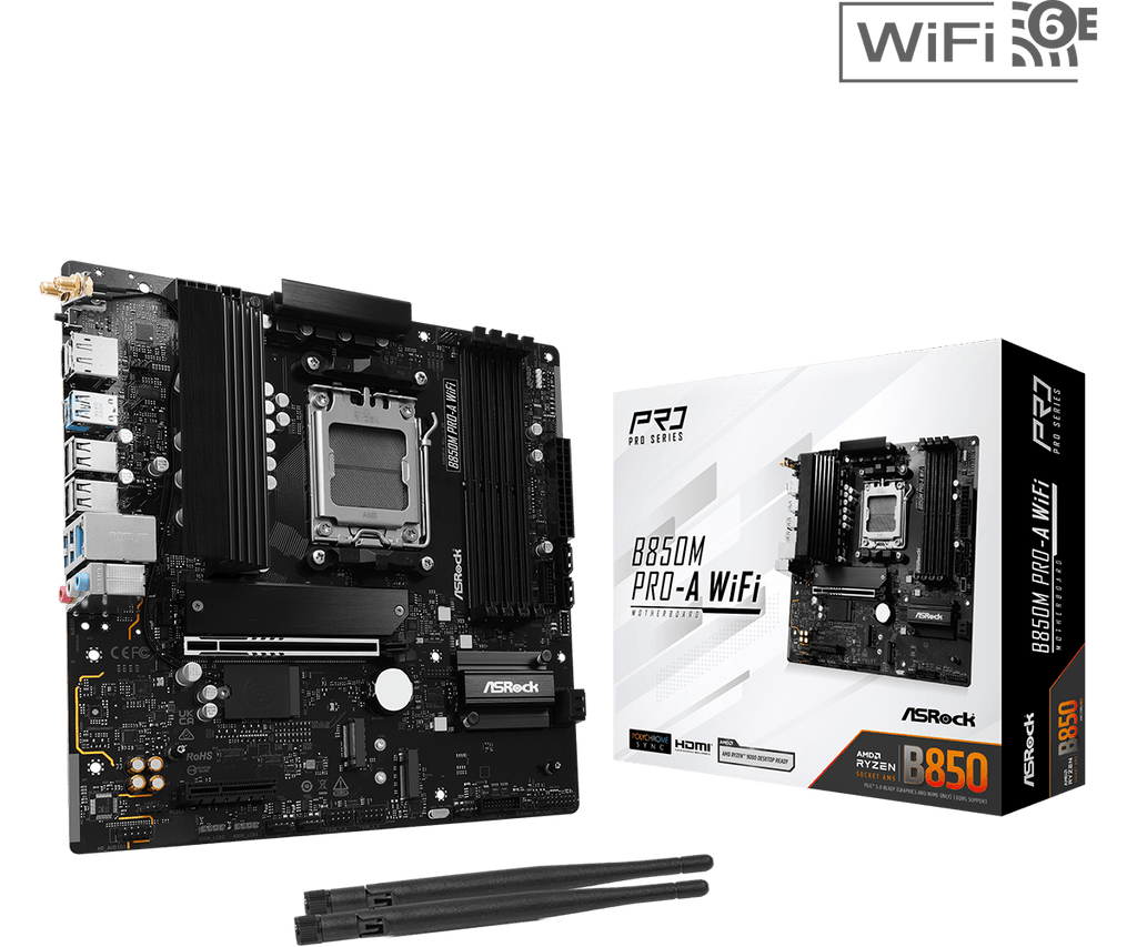 ASRock B850M Pro-A WiFi Micro-ATX AM5 Motherboard