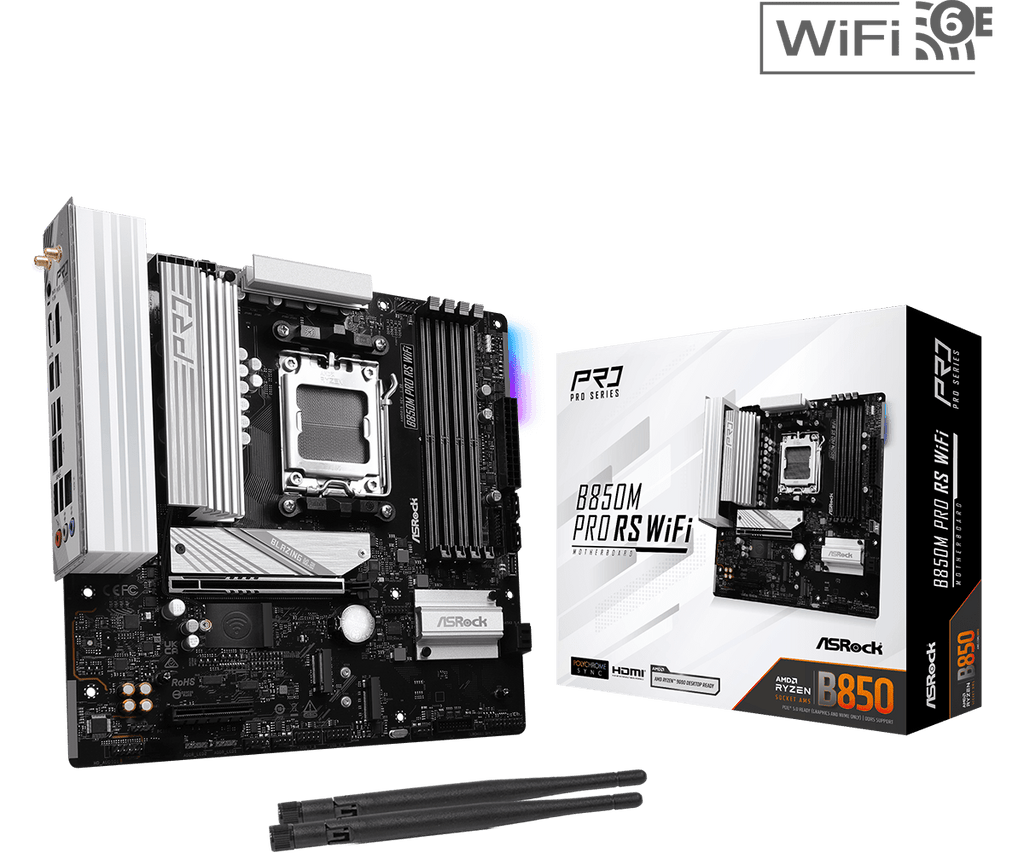 ASRock B850M Pro RS WiFi Micro-ATX AM5 Motherboard