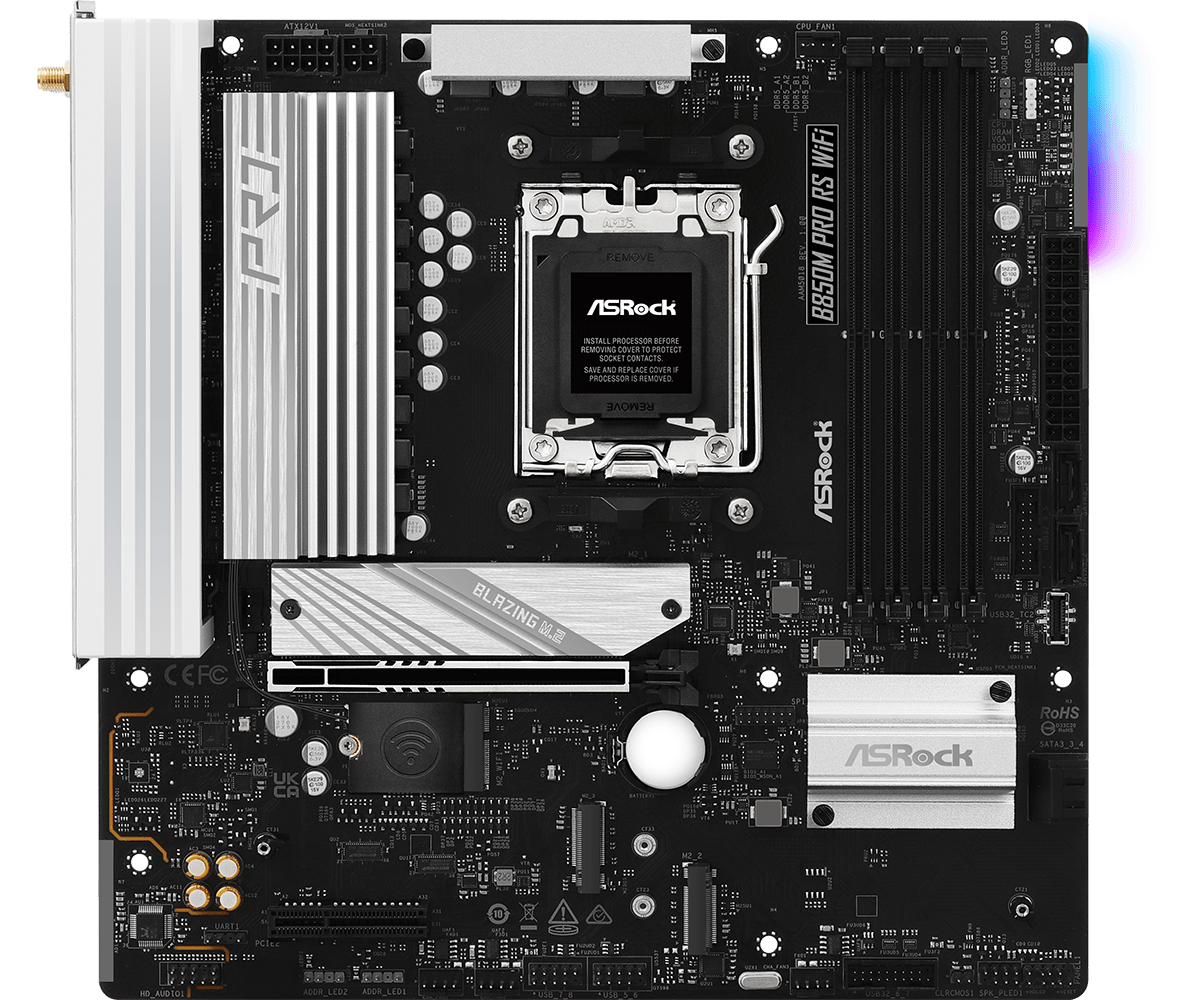 ASRock B850M Pro RS WiFi Micro-ATX AM5 Motherboard