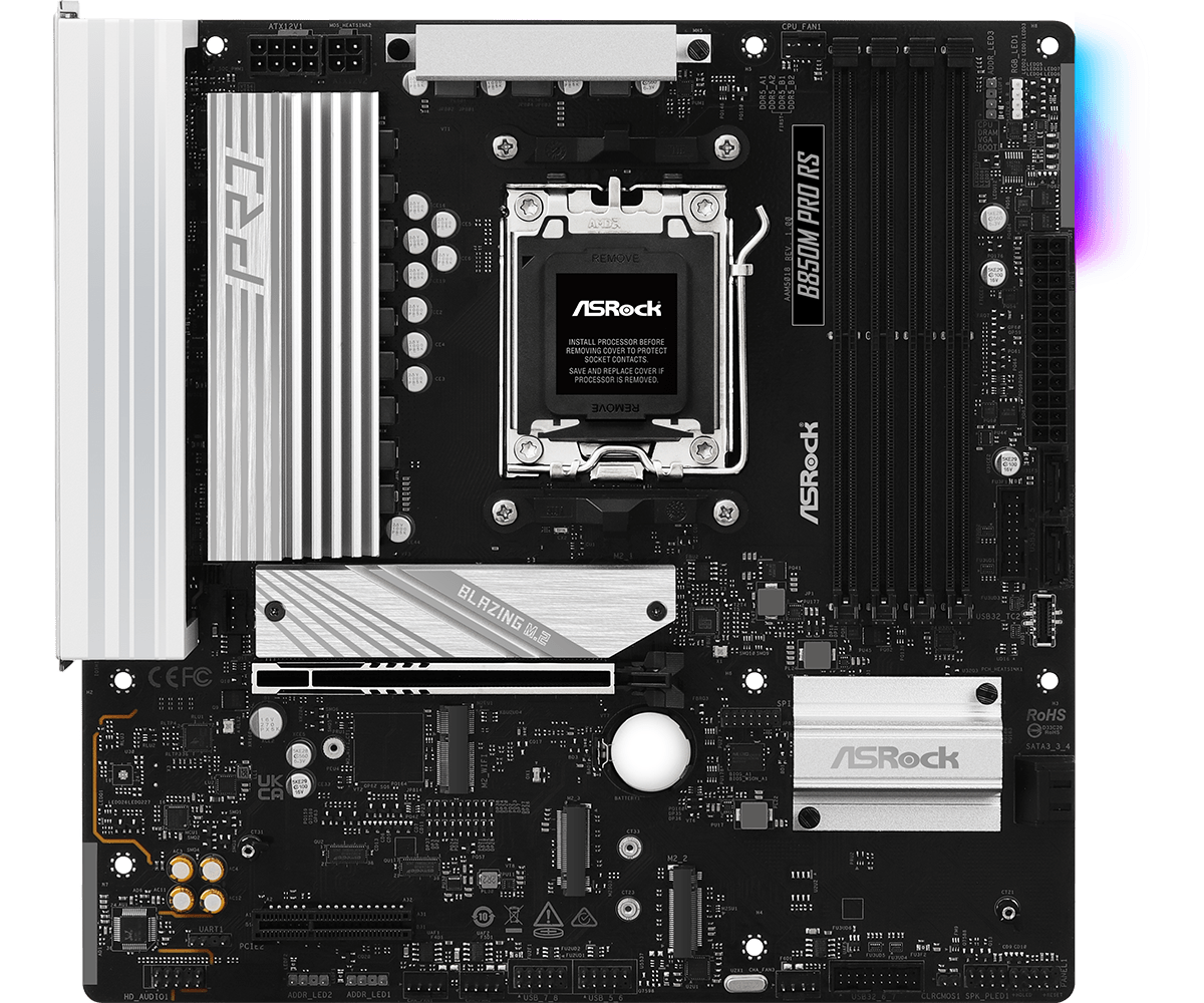 ASRock B850M Pro RS Micro-ATX AM5 Motherboard