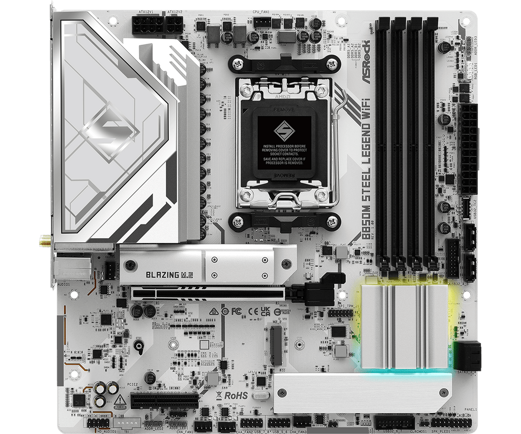 ASRock B850M Steel Legend WiFi Micro-ATX AM5 Motherboard