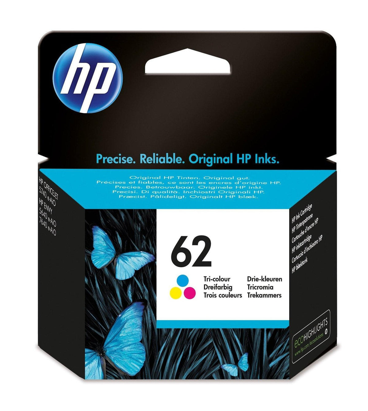 HP 62 TRI COLOUR INK CARTRIDGE