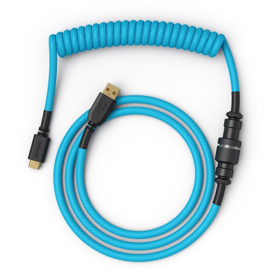 Glorious Coiled Cable USB-A to USB-C Electric Blue