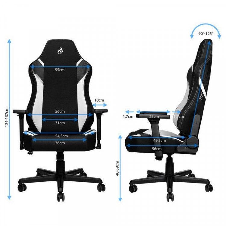 NITRO CONCEPTS X1000 GAMING CHAIR BLACK/WHITE