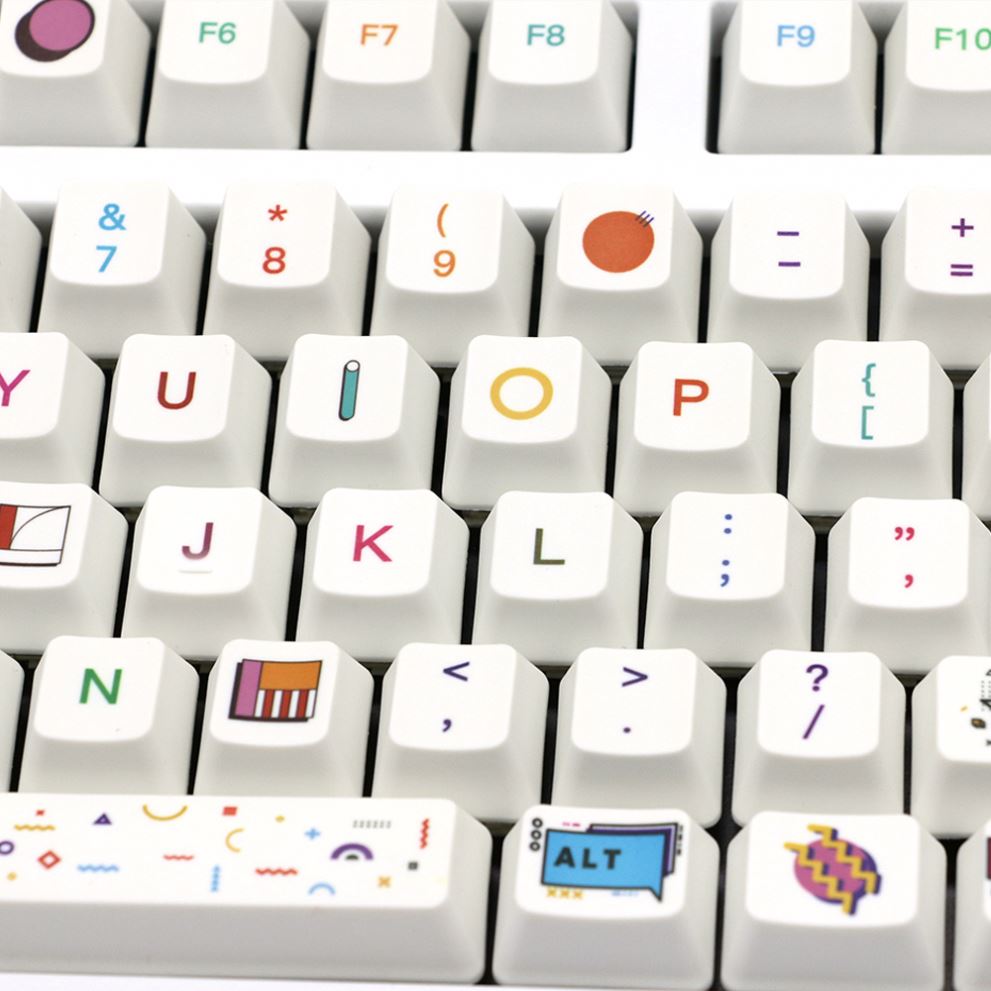 Memphis R2 OEM Profile Dye-Sub PBT ANSI Keycaps