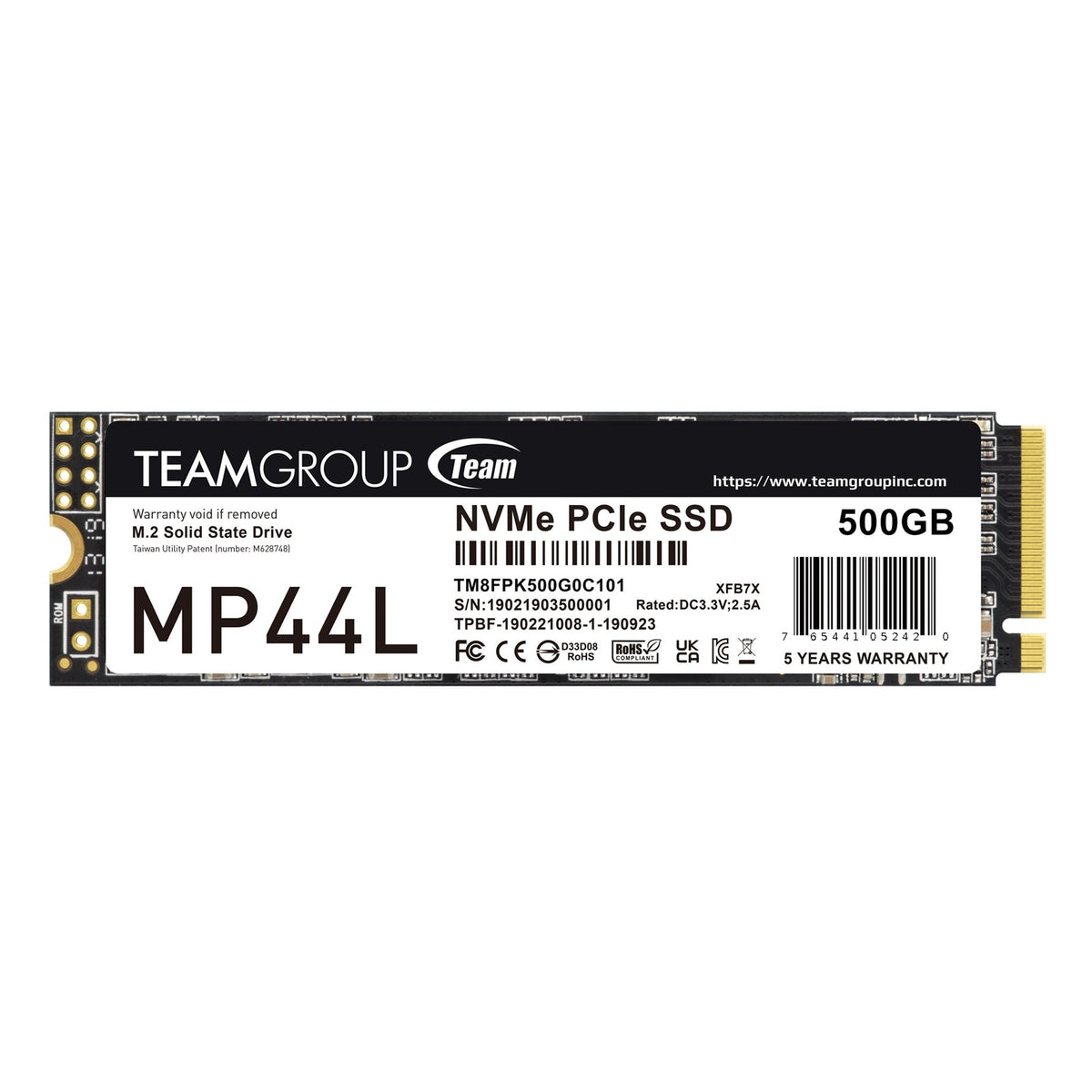 500GB TeamGroup MP44L PCIe 4.0 NVMe M.2 SSD
