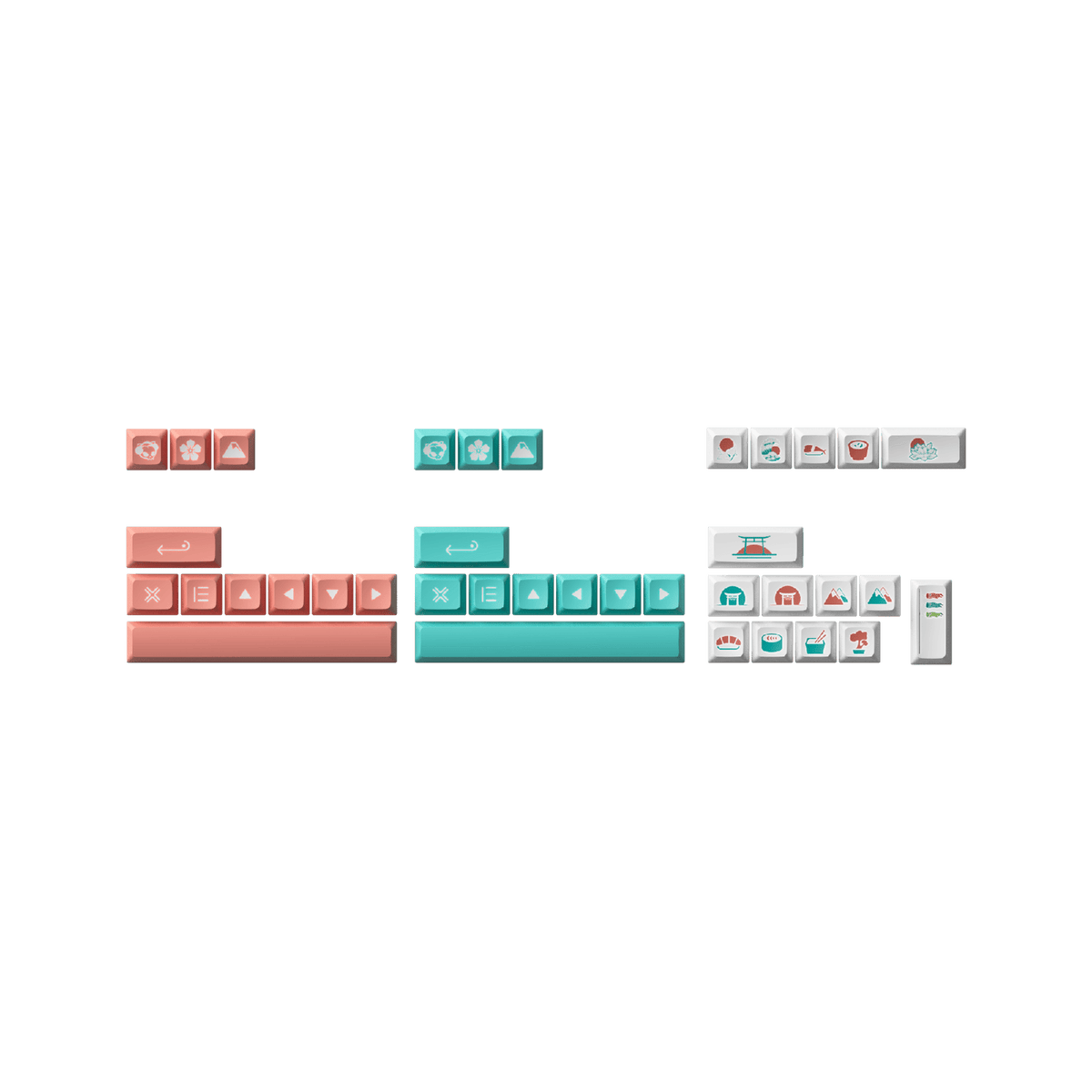 Akko Red Fuji JDA Profile PBT Keycaps