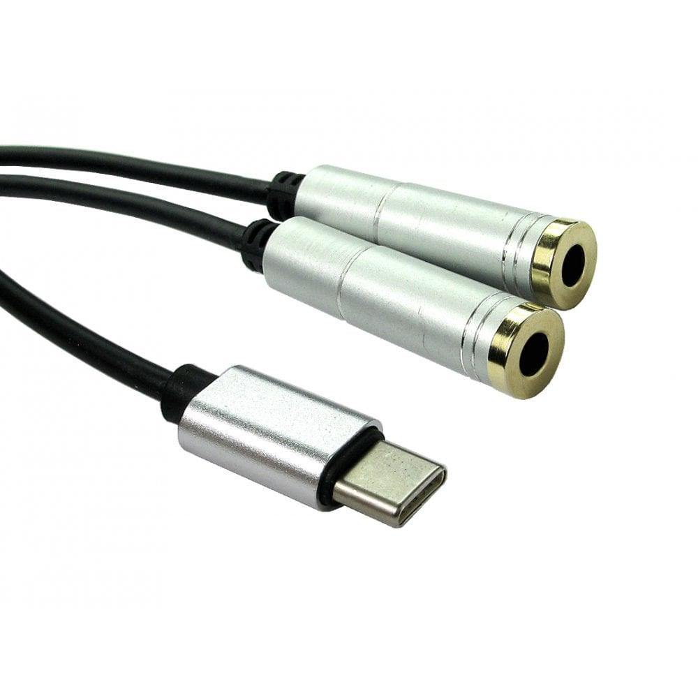 USB TYPE C ACTIVE AUDIO SPLITTER