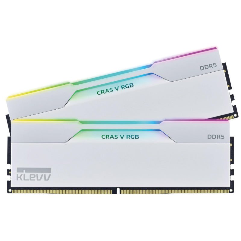 32GB (2x16GB) DDR5 6000MHZ CL30 KLEVV CRAS V RGB RAM White