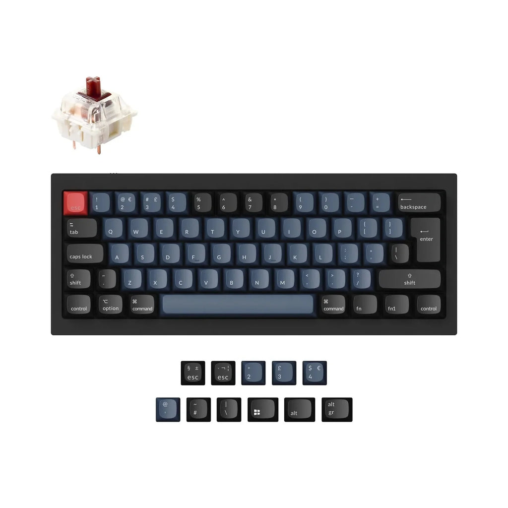 Keychron Q4 QMK Carbon Black RGB 60% ISO UK Gateron Brown