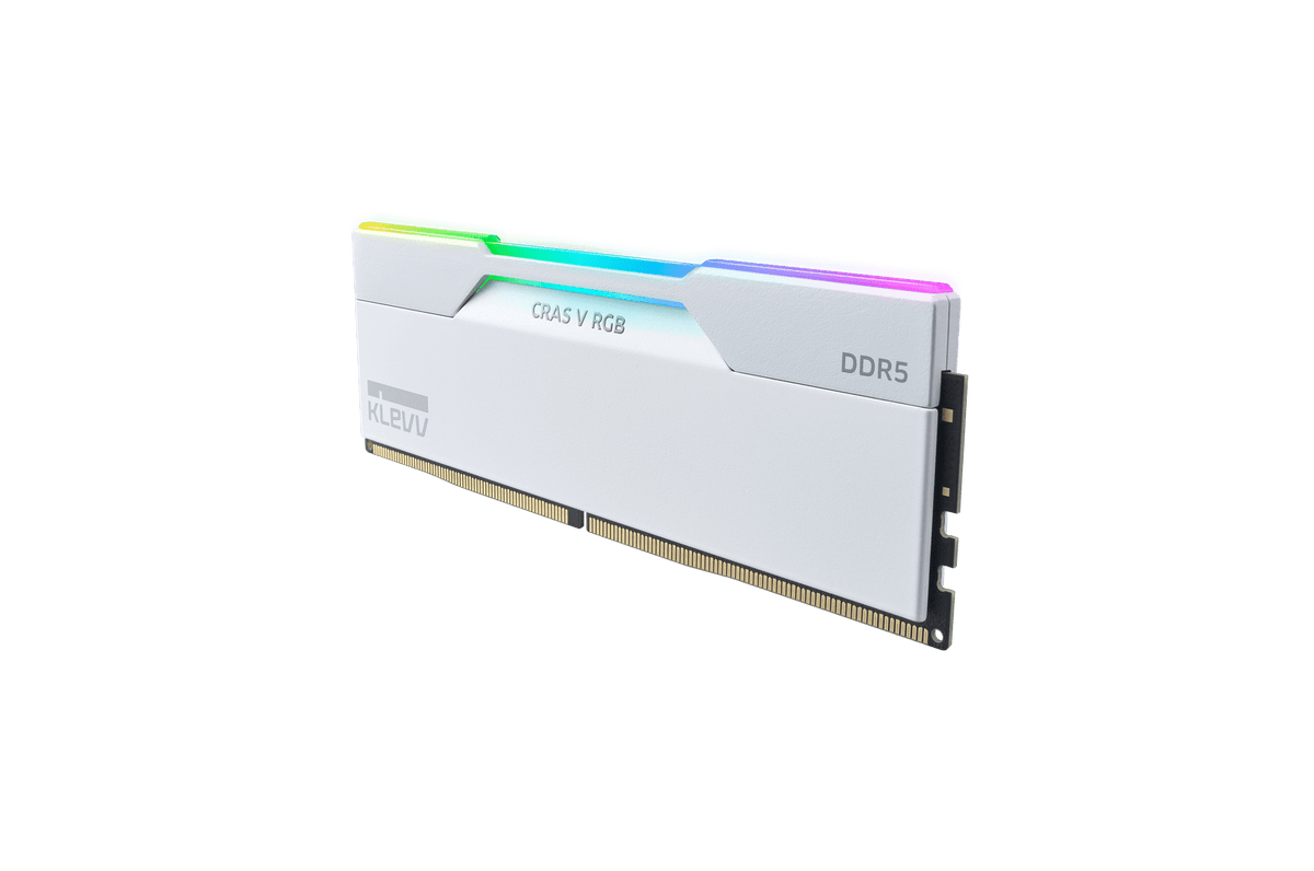 32GB (2x16GB) DDR5 6000MHZ CL30 KLEVV CRAS V RGB RAM White