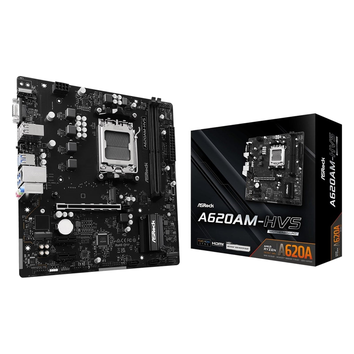 ASRock A620AM-HVS mATX AM5 Motherboard