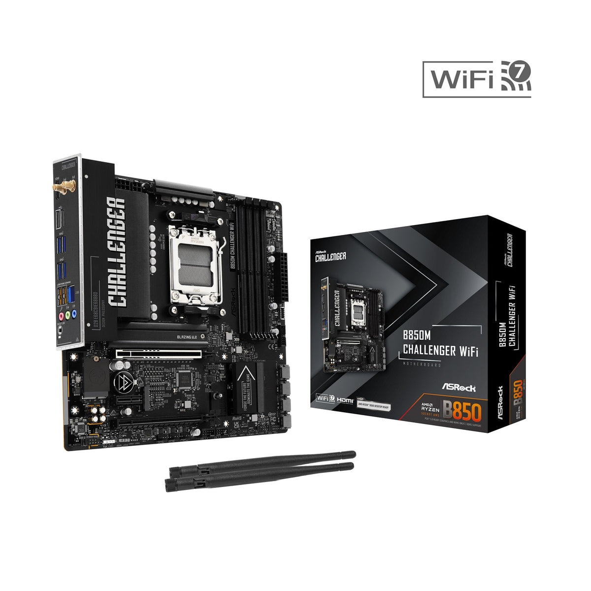 ASRock Challenger B850M WiFi Micro-ATX AM5 Motherboard