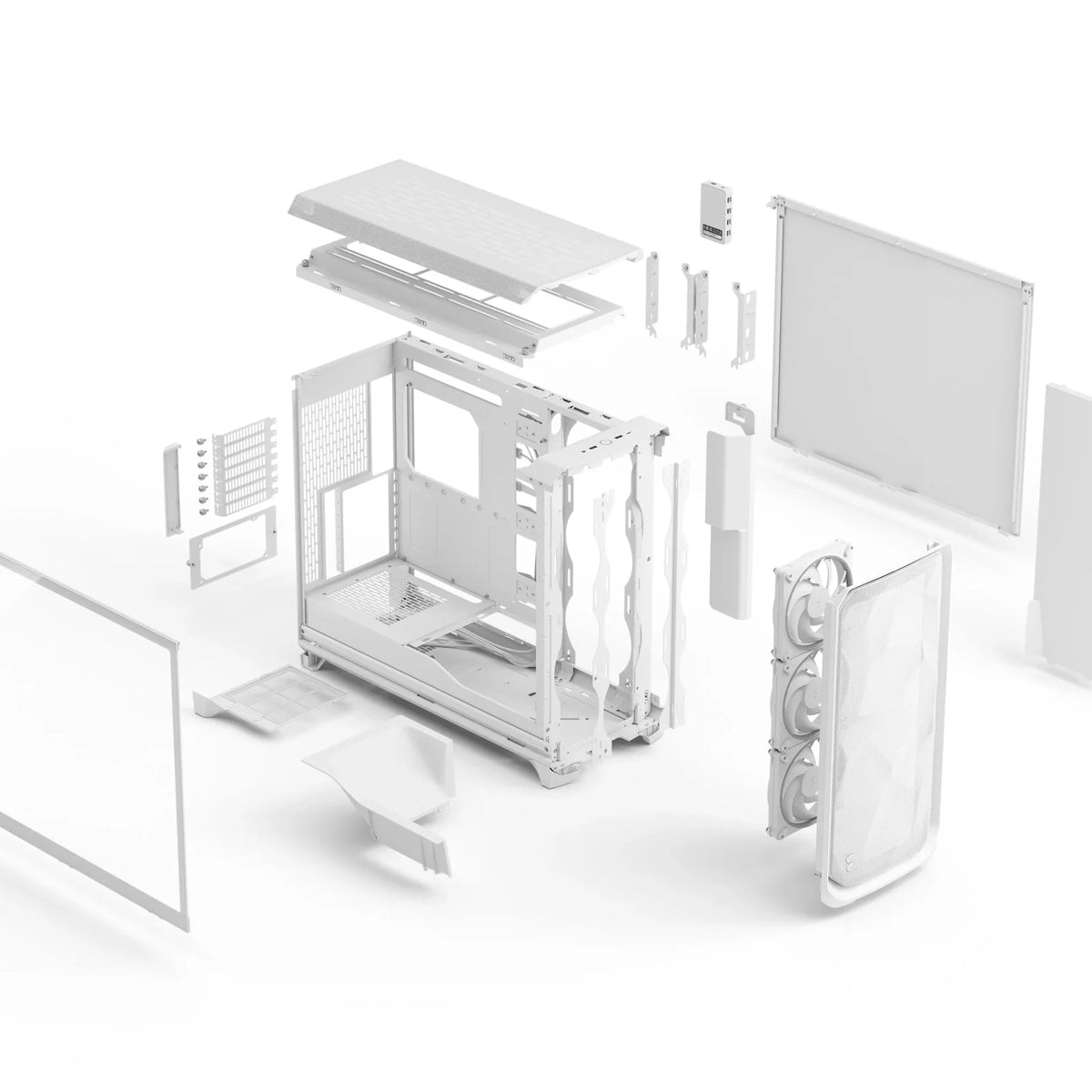Fractal Design Meshify 3 XL Ambience Pro RGB White TG Clear ATX PC Case