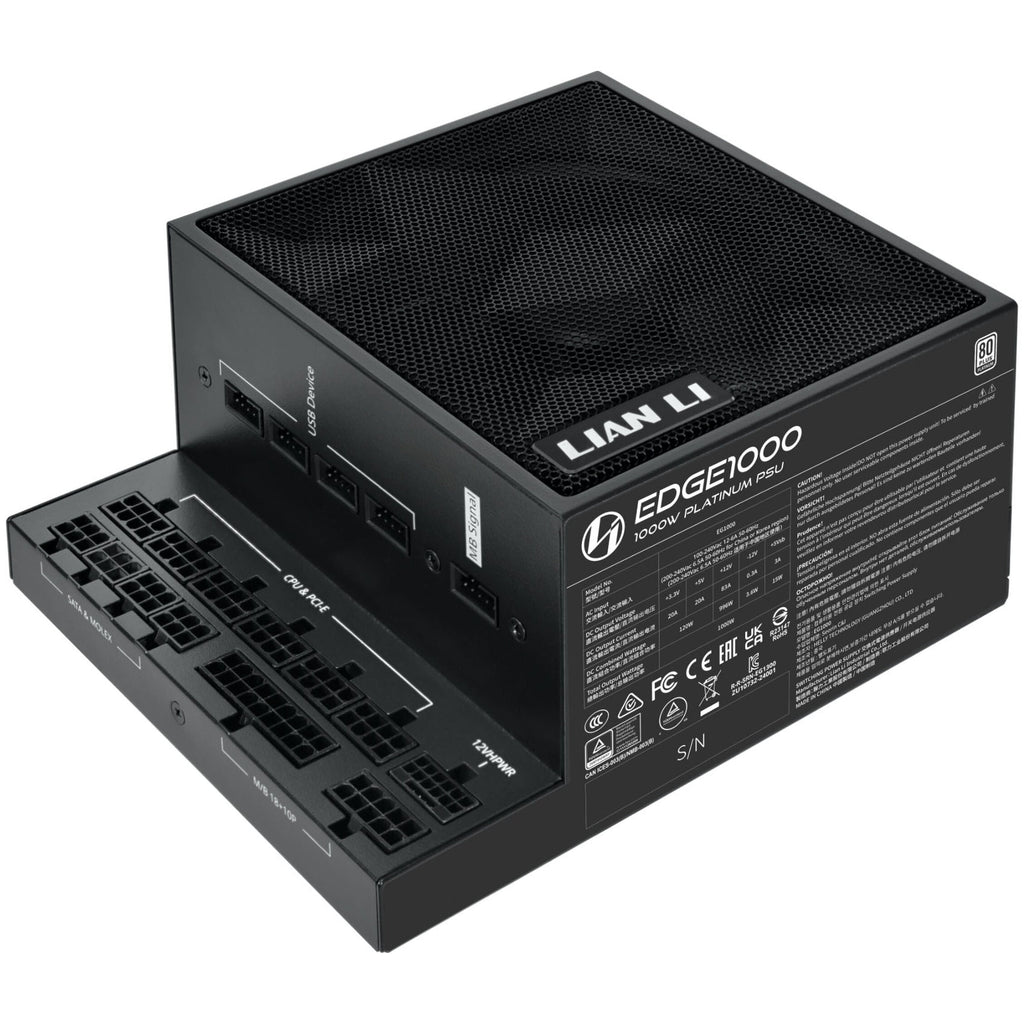 1000W Lian Li Edge ATX 3.1 Platinum Modular PSU Black