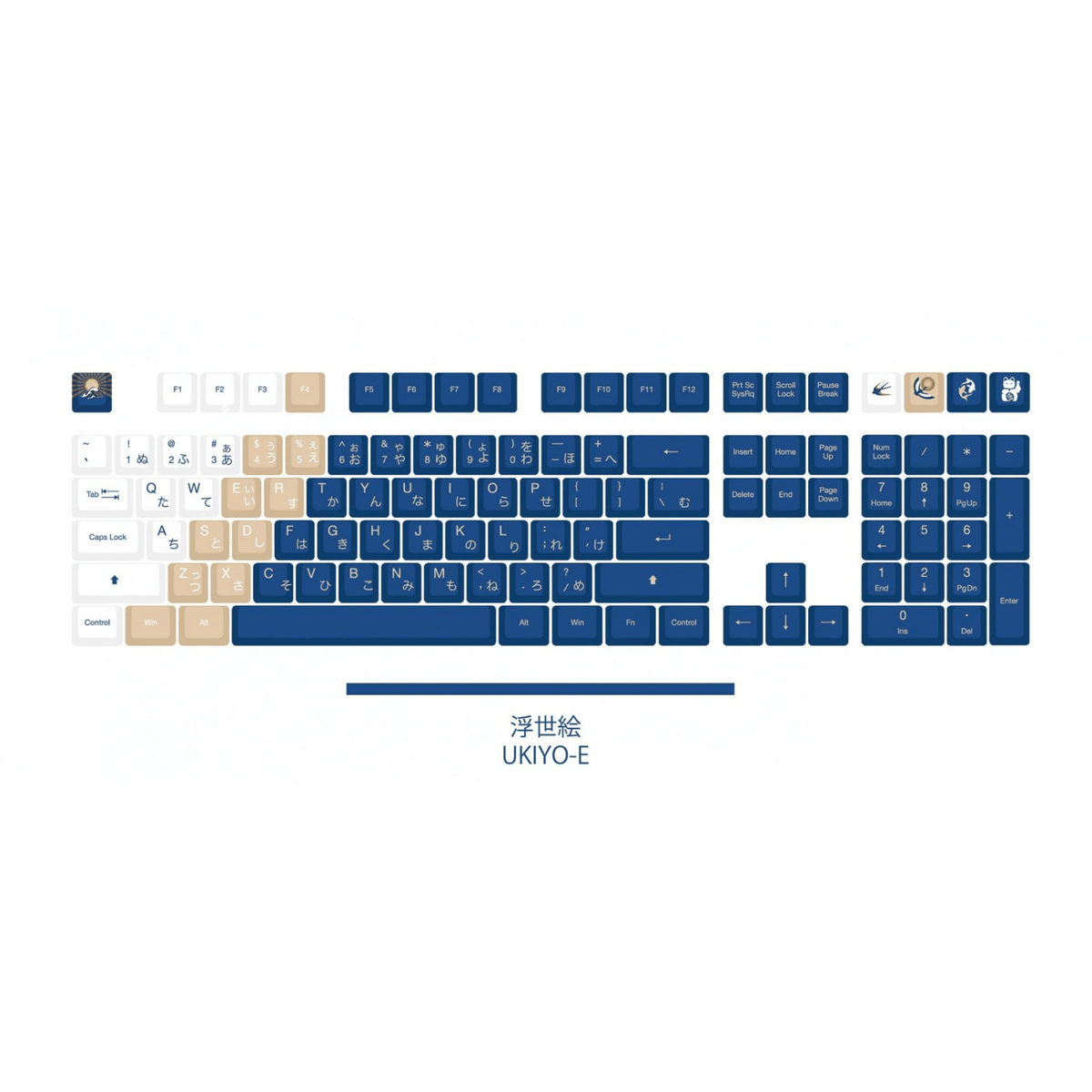 TRAITORS UKIYO-E PBT DYE-SUB KEYCAPS 109 UK LAYOUT