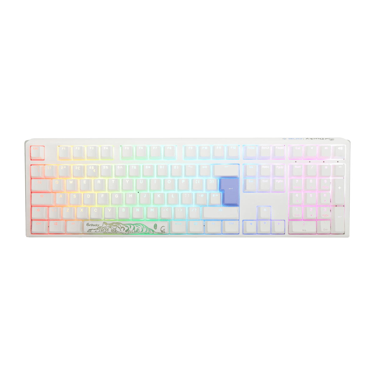 Ducky One 3 Pure White UK ISO RGB Cherry MX Brown