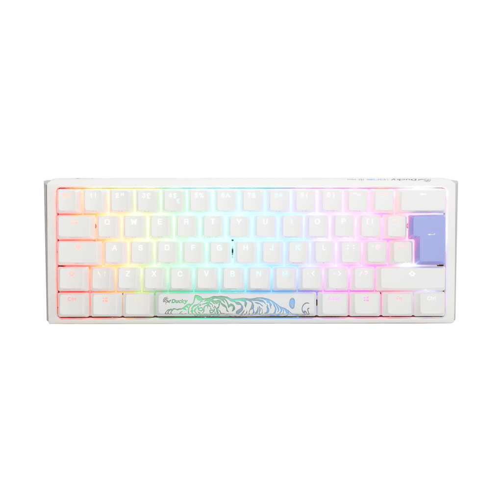 Ducky One 3 Mini Pure White UK ISO RGB Cherry MX Silent Red