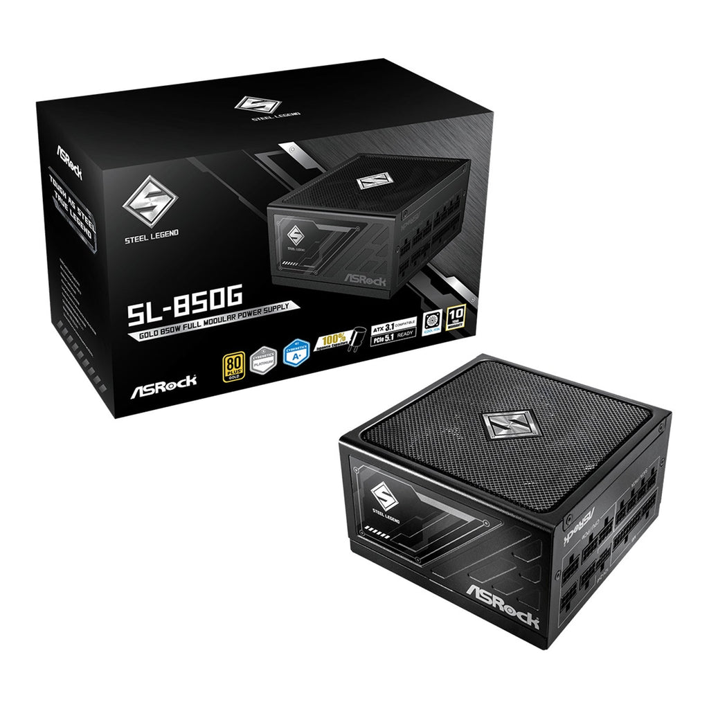 850W ASRock Steel Legend Dark SL-850G ATX 3.1 Gold Fully Modular PSU