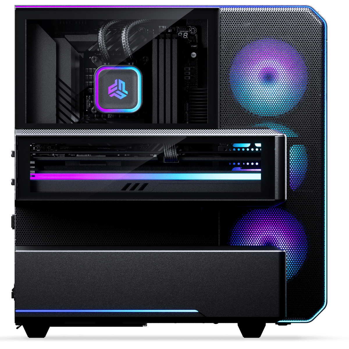 Phanteks EX5 PLUS High Airflow ATX Chamber Case with 360 AIO - Satin Black