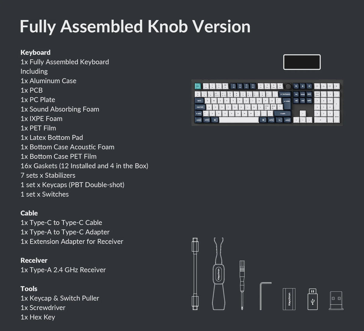 Keychron Q6 Max Carbon Black RGB Fullsize ISO UK Jupiter Banana