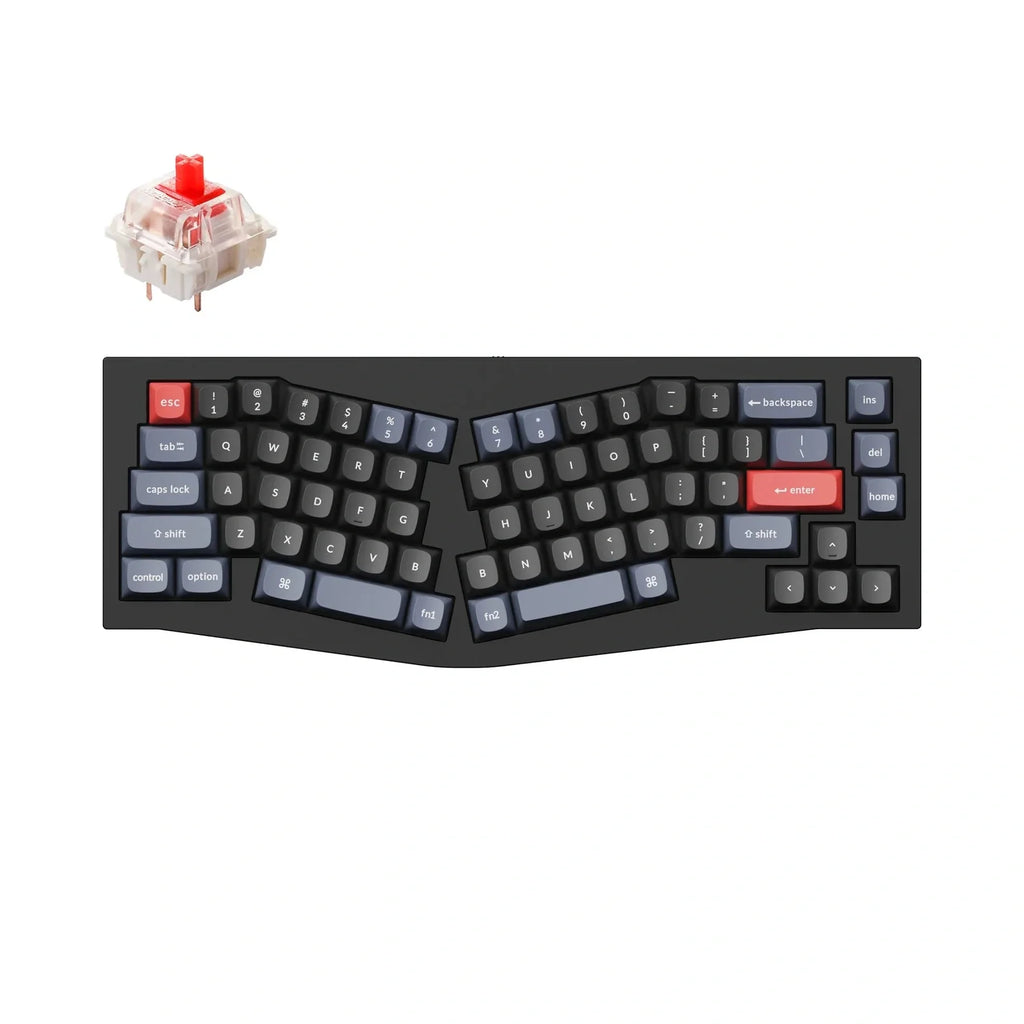 Keychron Q8 Knob RGB Alice Ergonomic ANSI Gateron Red