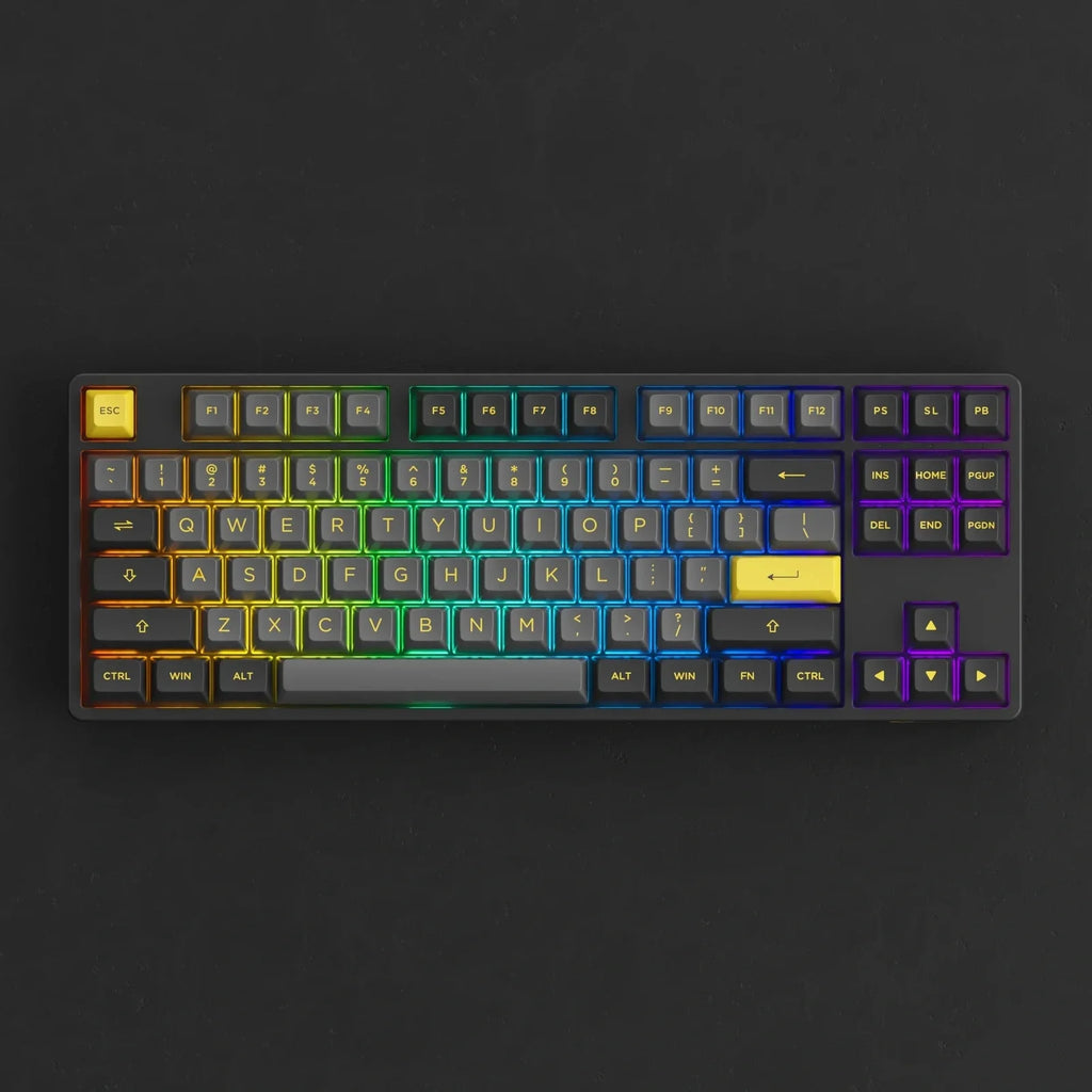 Akko 5087B Plus Black & Gold RGB TKL ANSI CS Jelly Pink