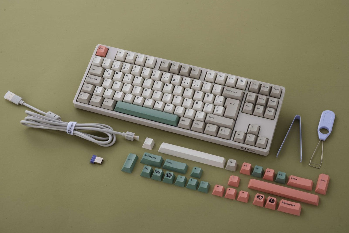 Akko 5087B Plus 9009 RGB TKL ISO UK CS Wine Red