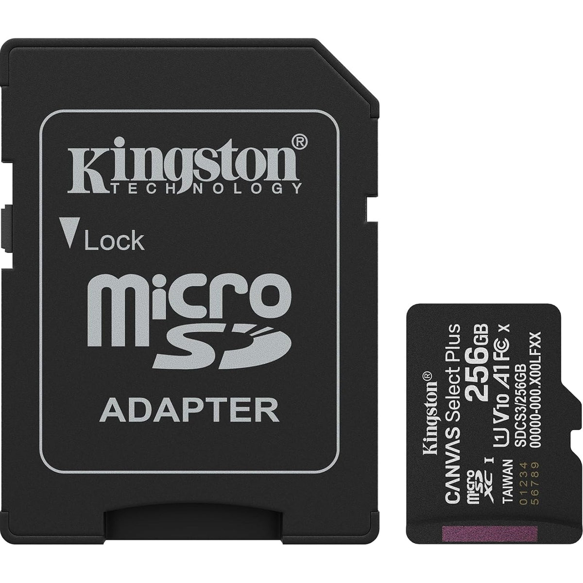 256GB Kingston Canvas Select Plus MicroSD Card with Adapter
