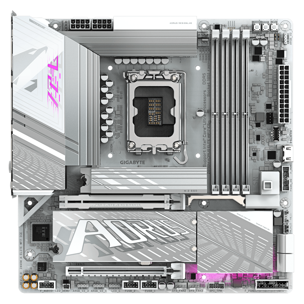 Gigabyte Z890M Aorus Elite WIFI7 ICE Micro-ATX LGA 1851 Motherboard