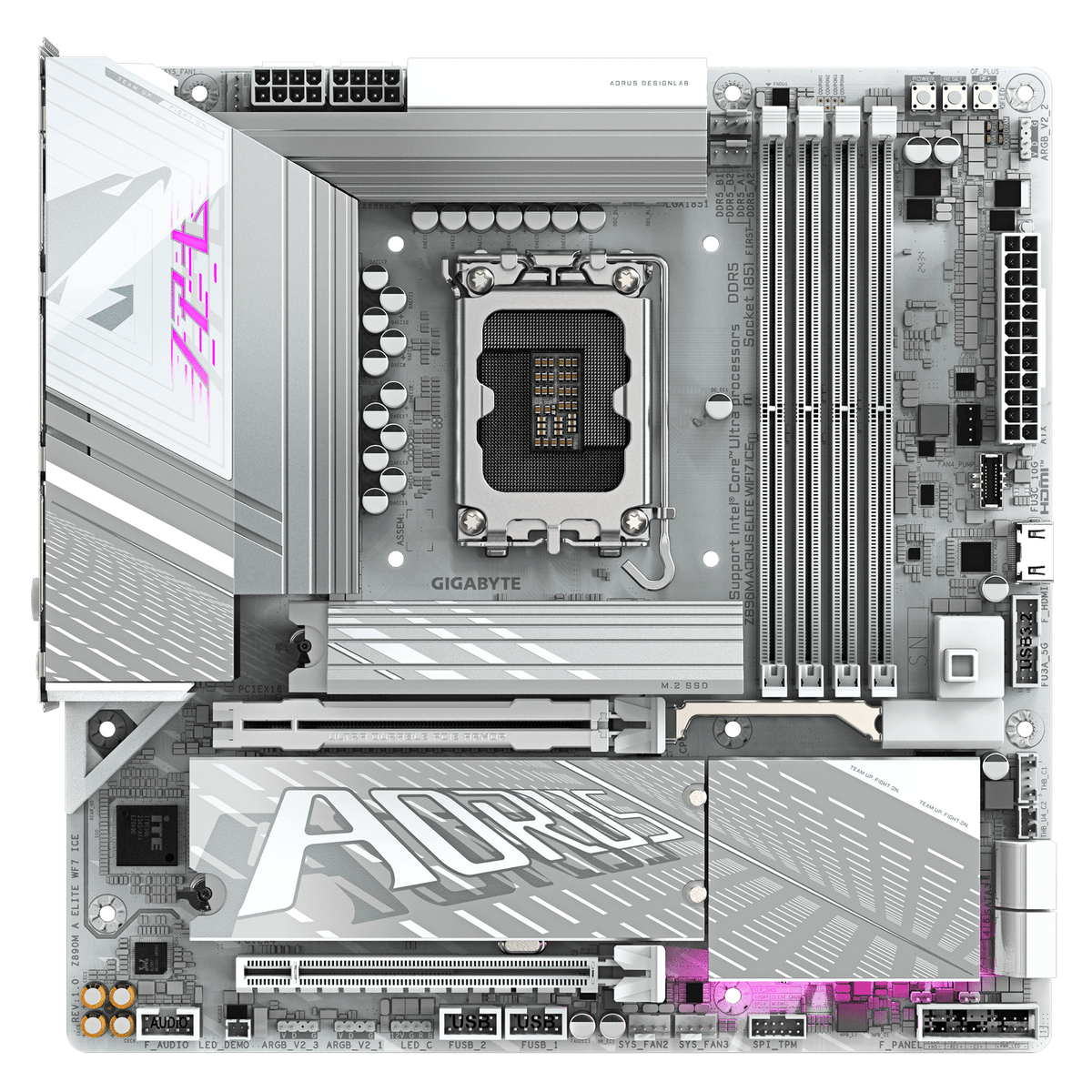 Gigabyte Z890M Aorus Elite WIFI7 ICE Micro-ATX LGA 1851 Motherboard