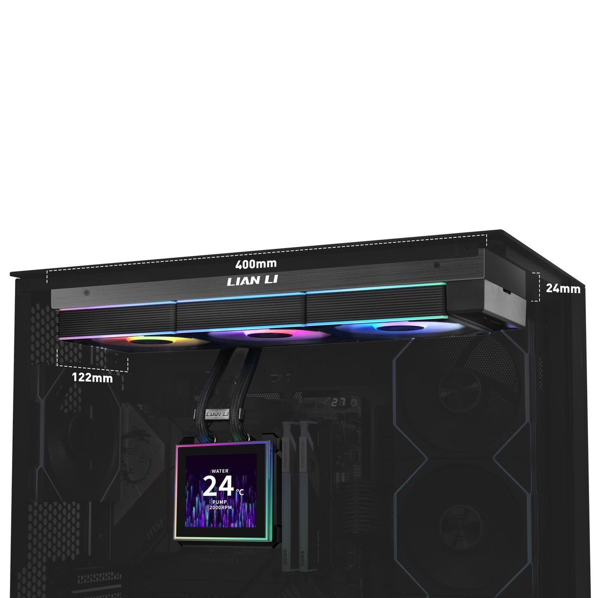 Lian Li HydroShift II LCD-S 360CL Black All In One CPU Cooler