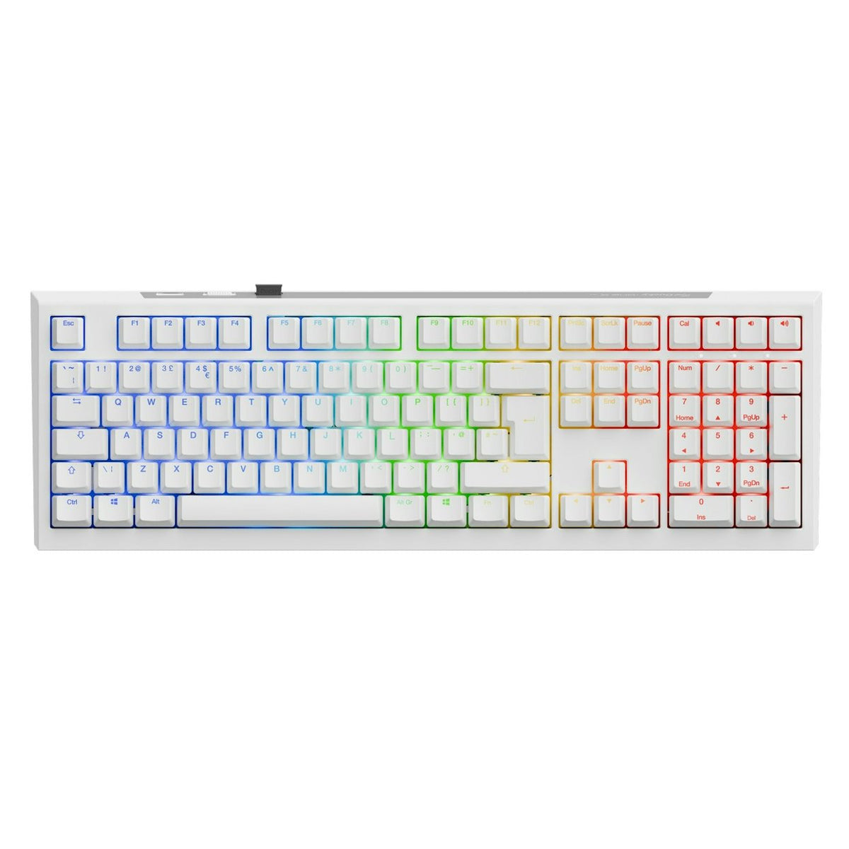 Ducky One X Fullsize ISO UK White Mechanical Keyboard