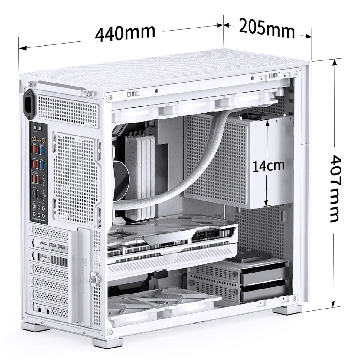 Jonsbo D41 Standard White ATX Case