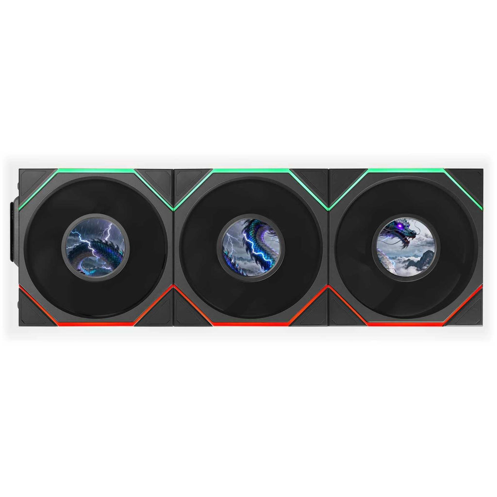 Lian Li UNI FAN TL LCD FLEX Reverse 120mm Triple Fan Pack - Black