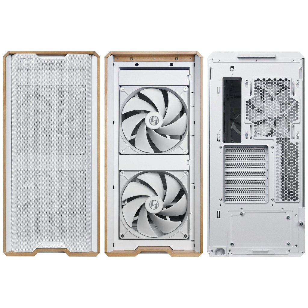Lian Li Lancool 217 White Wood ATX PC Case