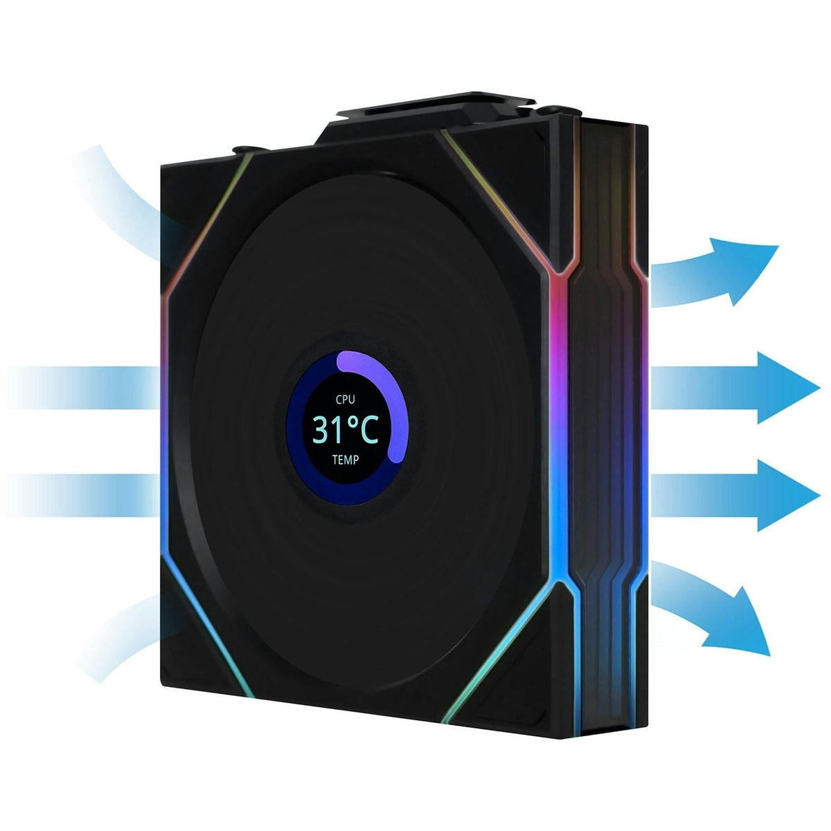 Lian-Li UNI FAN TL120 LCD Wireless ARGB Black 120mm Triple Pack