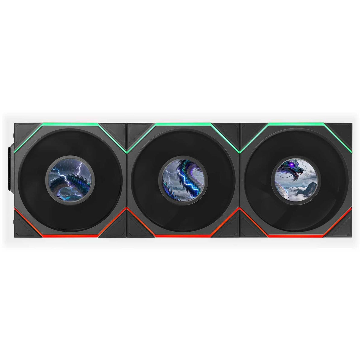 Lian Li UNI FAN TL LCD FLEX 120mm Triple Fan Pack - Black