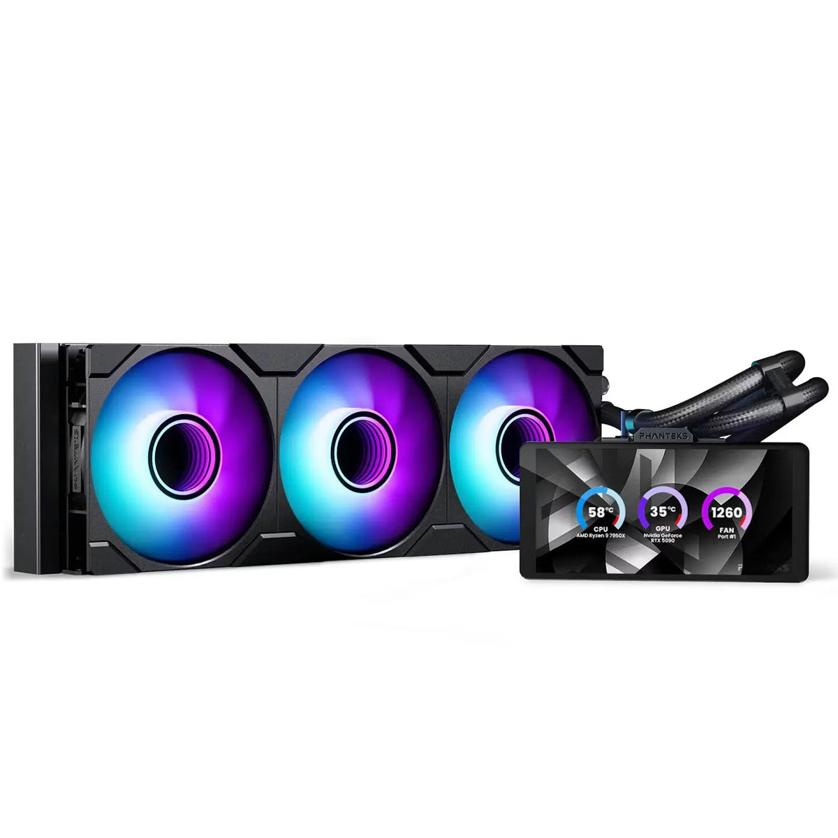 Phanteks Glacier One 360 M25 LCD Black RGB AIO CPU Cooler