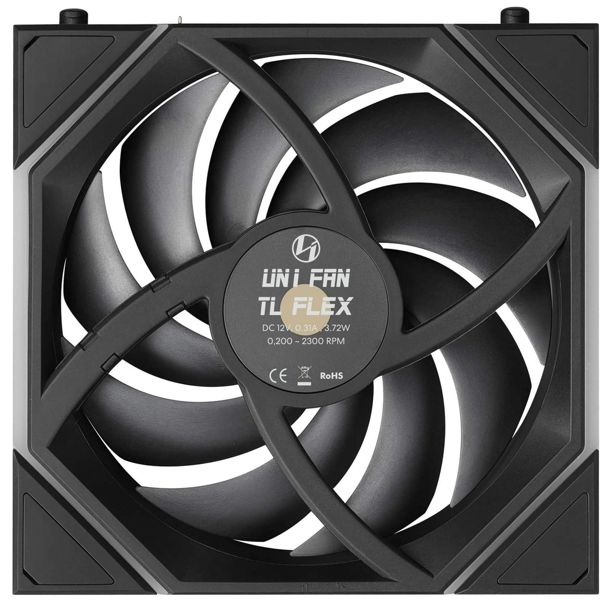 Lian Li UNI FAN TL FLEX Reverse 120mm Triple Fan Pack with Controller - Black