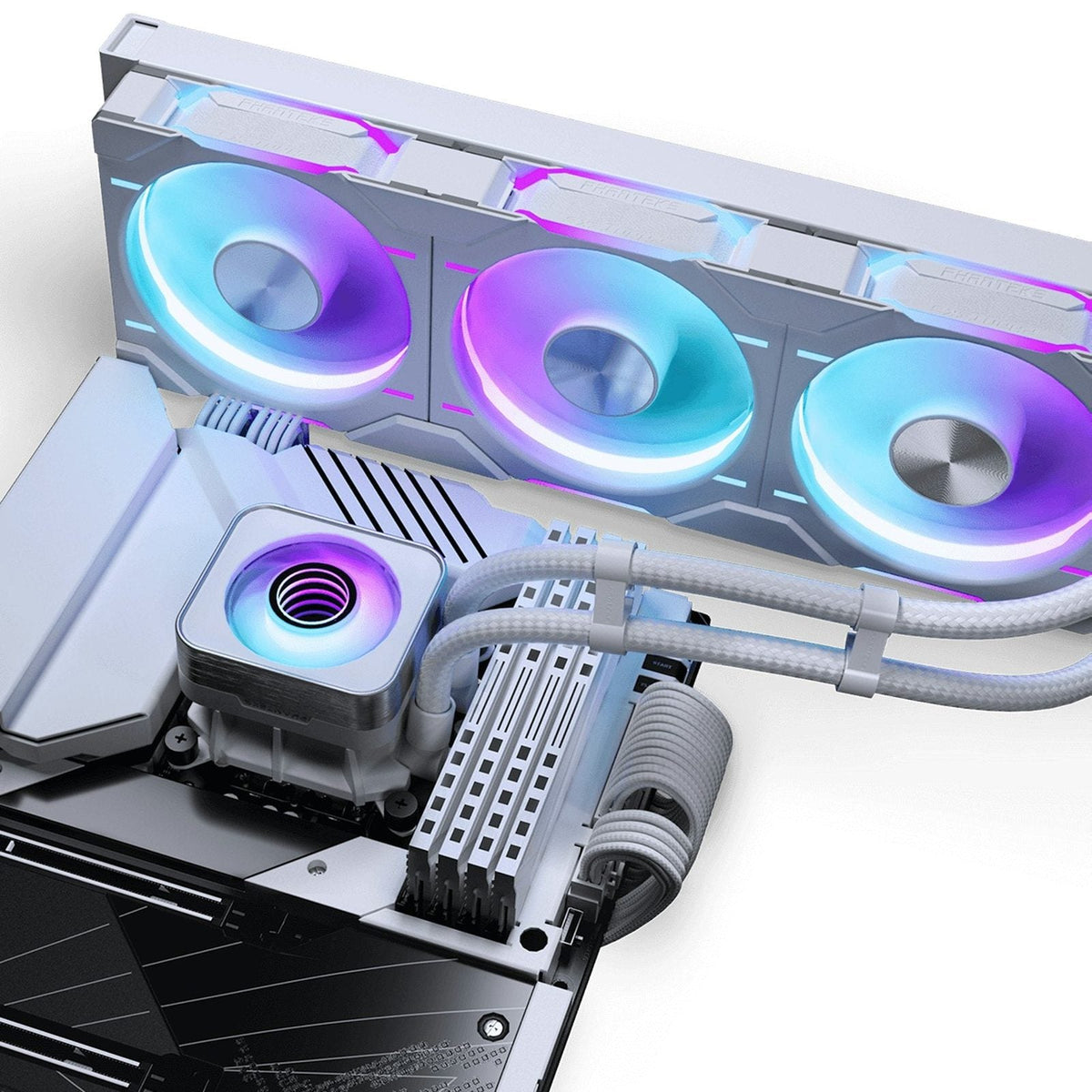 Phanteks Glacier One 360D30 X2 White DRGB 360mm AIO Liquid Cooler