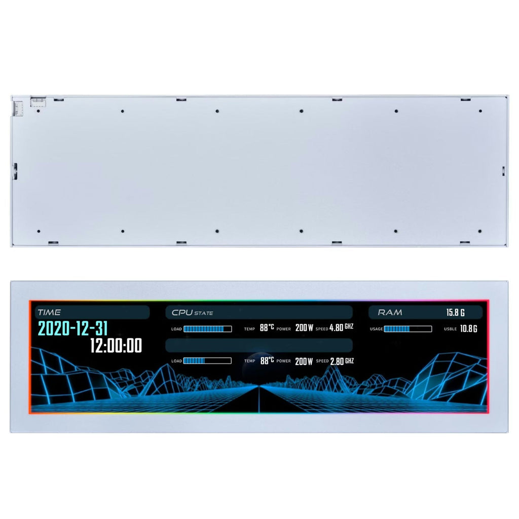 Lian Li 8.8" Screen with Universal Mount LCD White Display